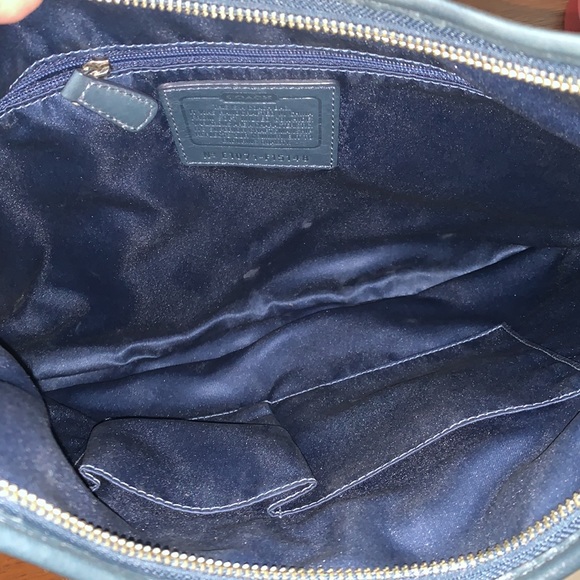 Coach Shoulder Laura Pebbeled Lilac Purple Navy 15148 - Picture 9 of 9